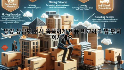 밀양 상남면 이사, 똑똑하게 비용 비교하고 맘 편히 이사해요! 🏡🚚